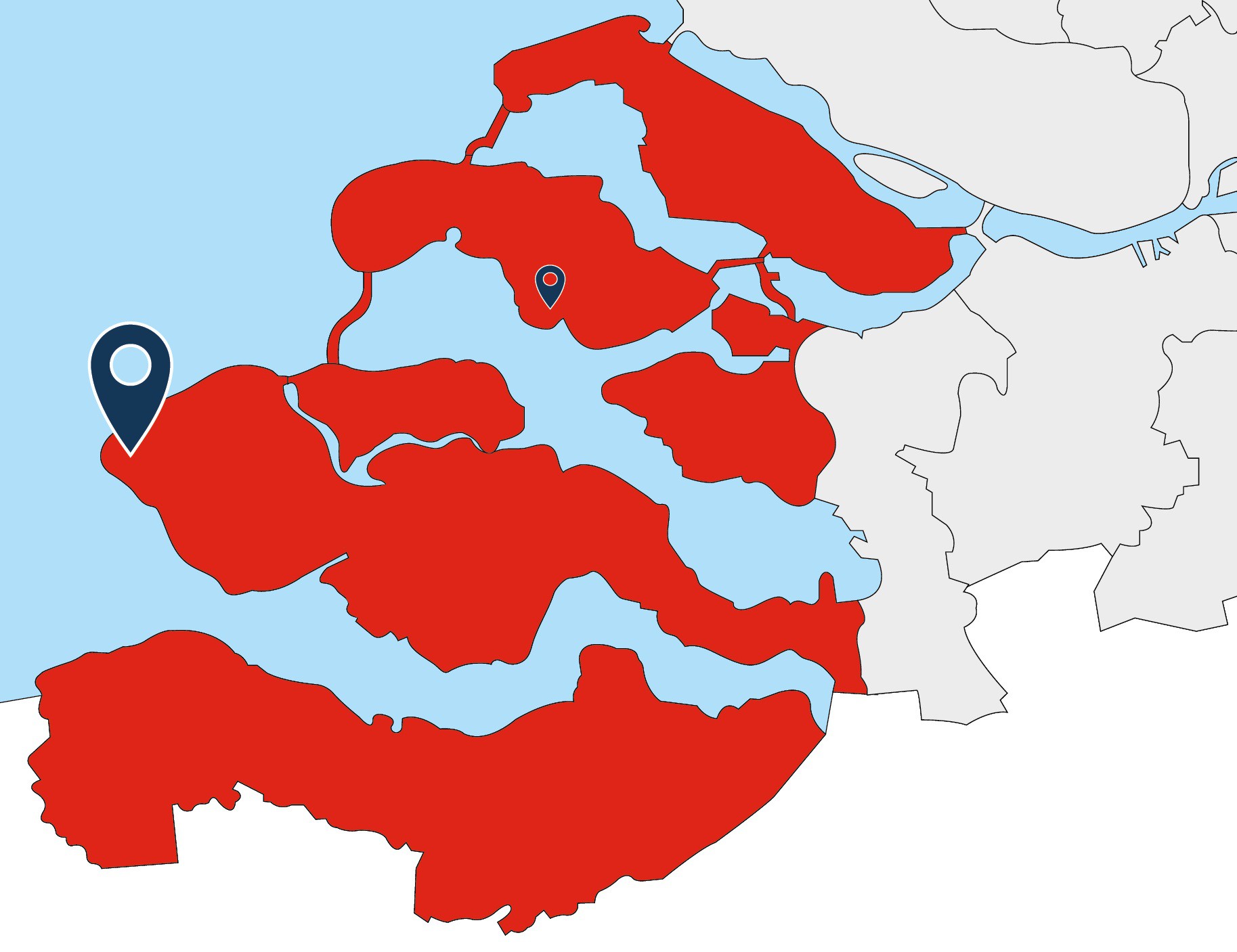 Kaart werkgebied Kaart werkgebied